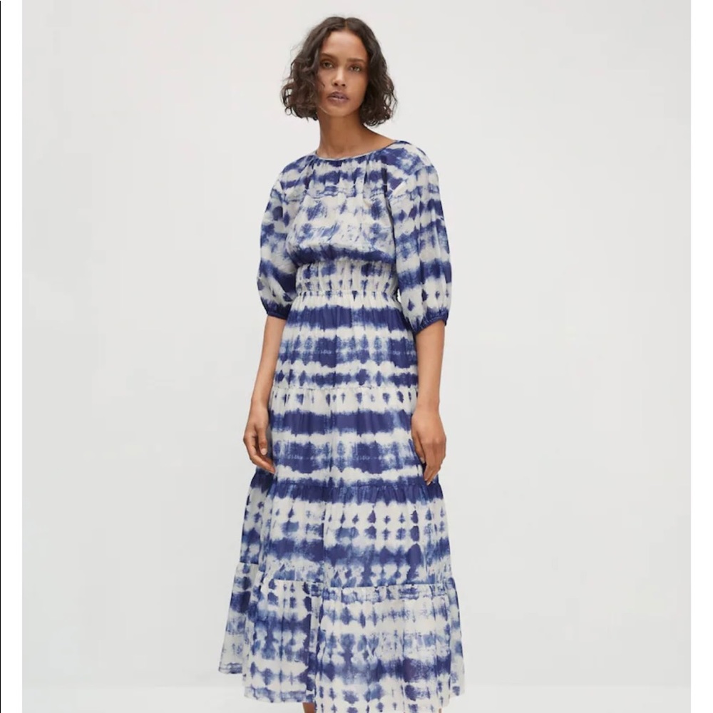 Mango blue tie dye dress